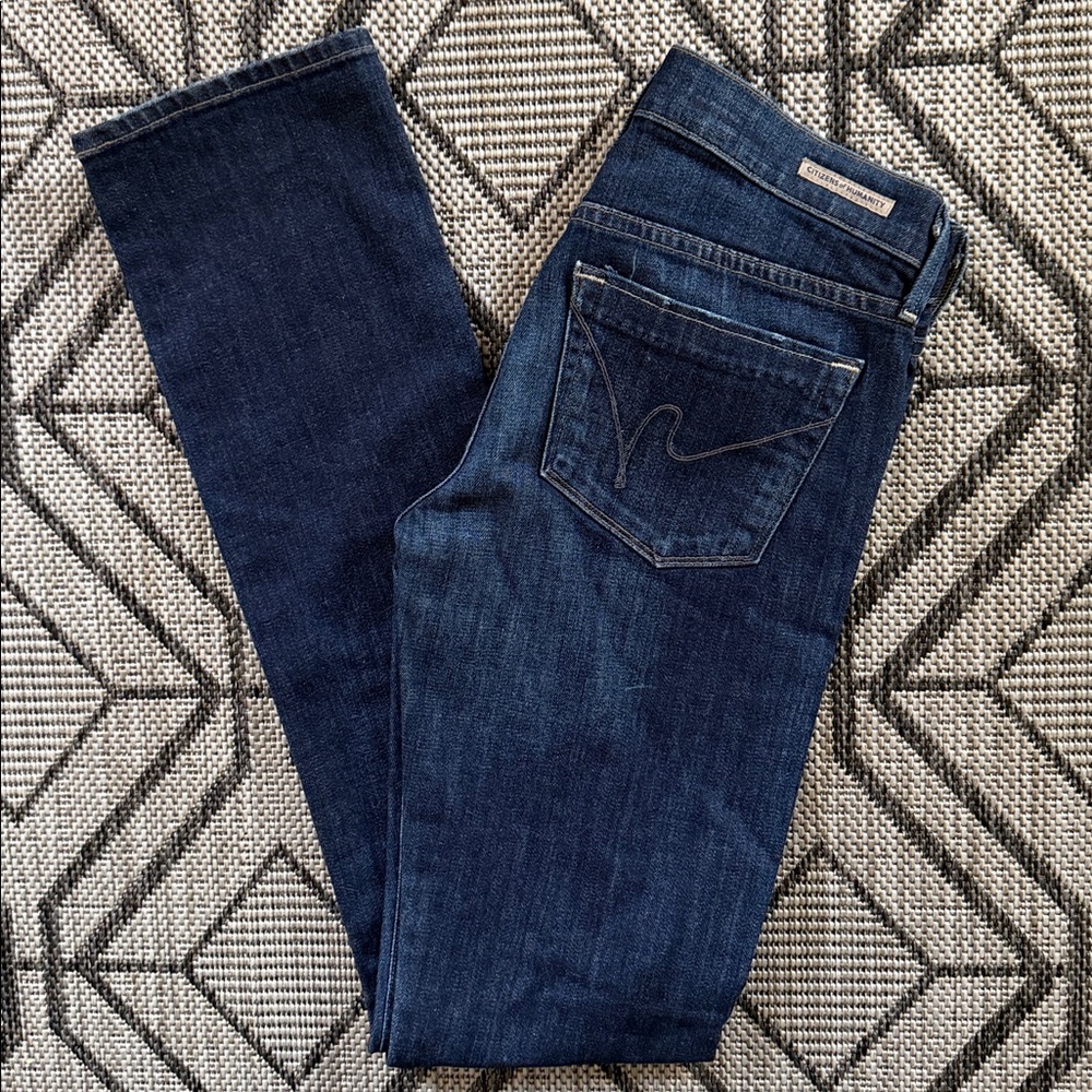 Citizens Of Humanity Low Rise No Distress Dark Wash Straight Leg Jeans Size 26 - Picture 9 of 10